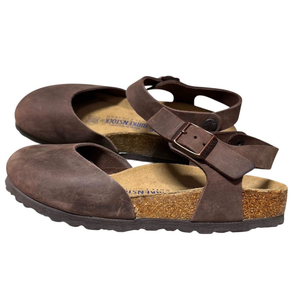 Birkenstock Messina Leather Sandals Women Size 36 Discontinued RARE Brown 5/6 - Picture 5 of 8